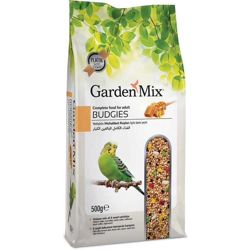 Garden Mix Super Premium Ballı Vitaminli Muhabbet Kuşu Yemi 500Gr, Muhabbet Kuşu Yemi, GardenMix