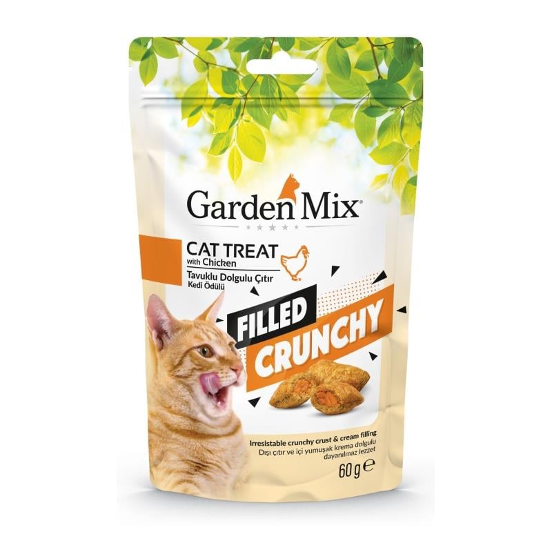 Gardenmix Tavuklu İçi Dolgulu Kedi Ödülü 60gr, Kedi Ödül Maması, GardenMix