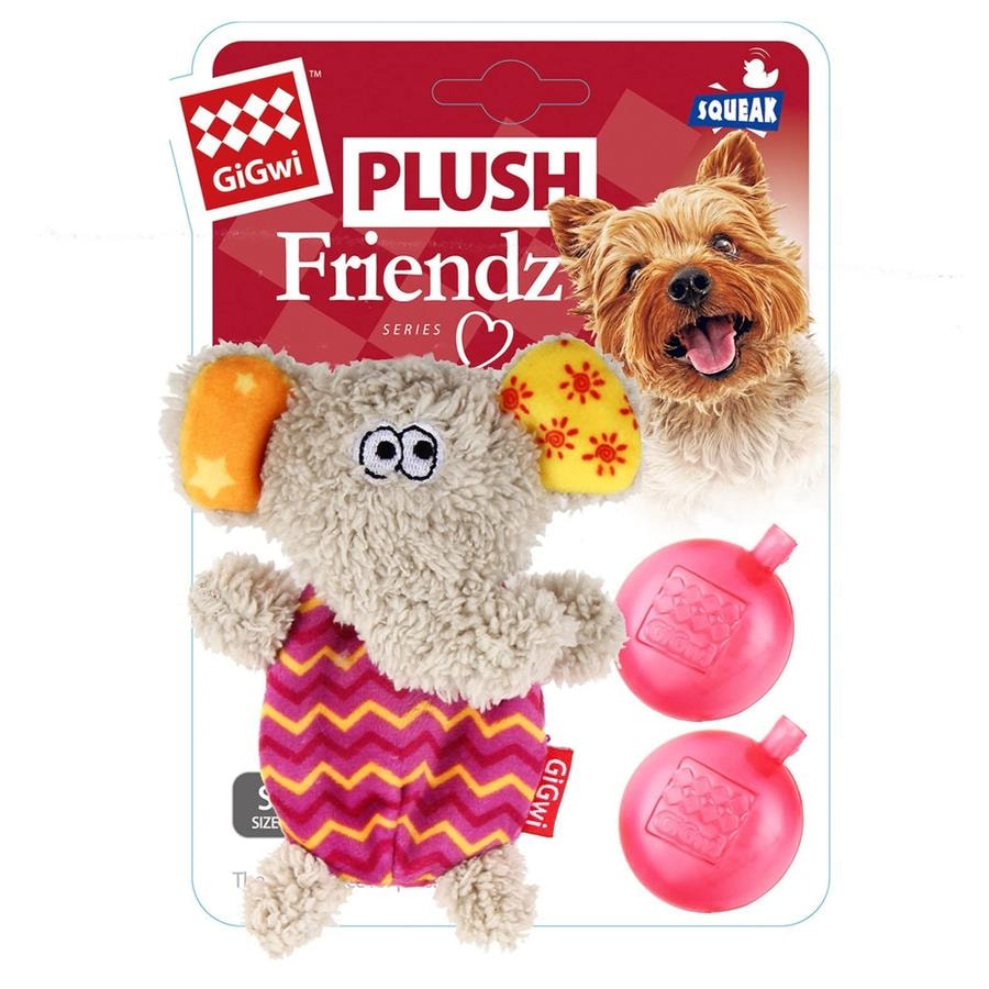 Gigwi Plush Friendz Sesli Peluş Fil Köpek Oyuncağı, Kumaş ve Peluş Oyuncaklar, GİGwi