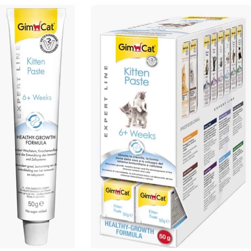 GimCat Kitten Paste Calsium - Yavru Kediler İçin Vitamin Macunu 50 Gr, Kedi Ödül Maması, GimCat