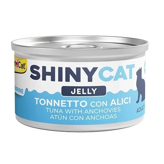 Gimcat Shinycat Ton Balıklı Ançuezli Kedi Konservesi 70 Gr, Yetişkin Kedi Yaş Mama, GimCat