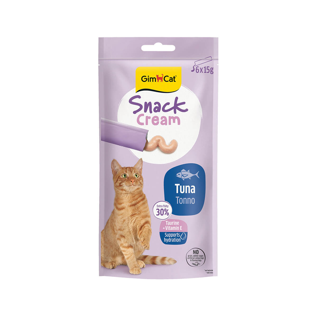 Gimcat Snack Cream Ton Balıklı Kedi Ödülü 6x15gr, Kedi Ödül Maması, GimCat