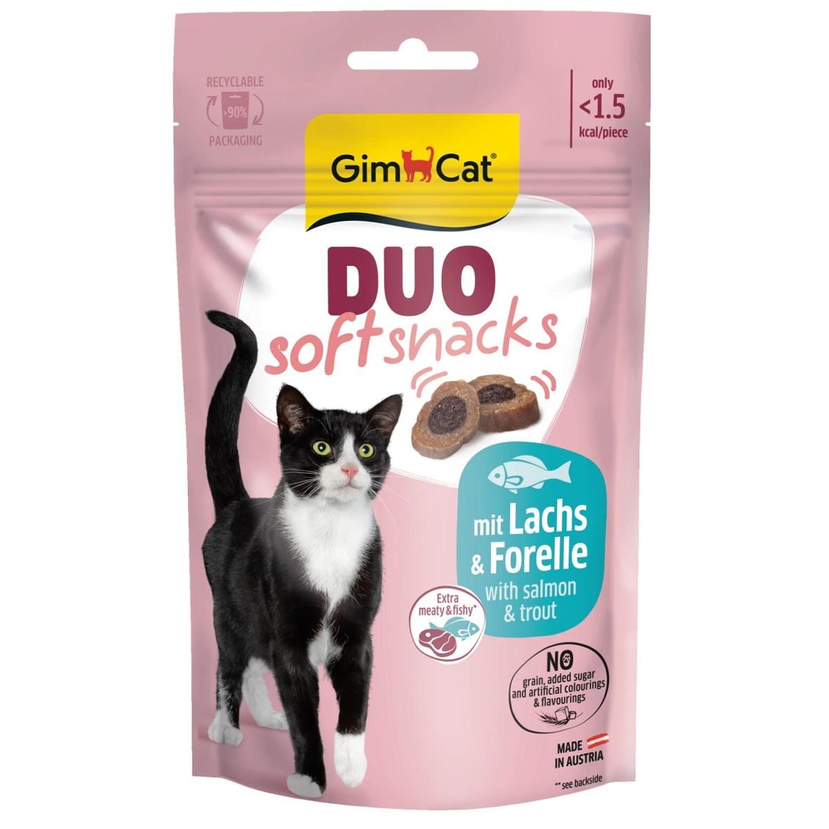 GimCat Snacks Soft Ton Balıklı ve Alabalıklı Kedi Ödülü 50gr, Kedi Ödül Maması, GimCat