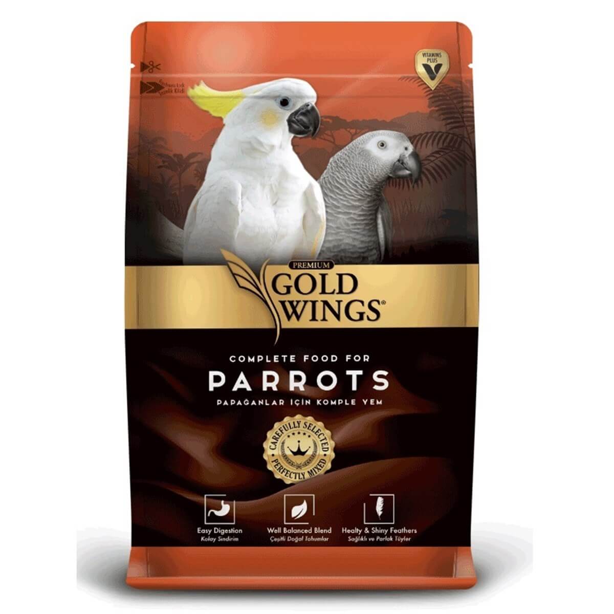 Gold Wings Premium Meyveli Büyük Irk Papağan Yemi 750 Gr