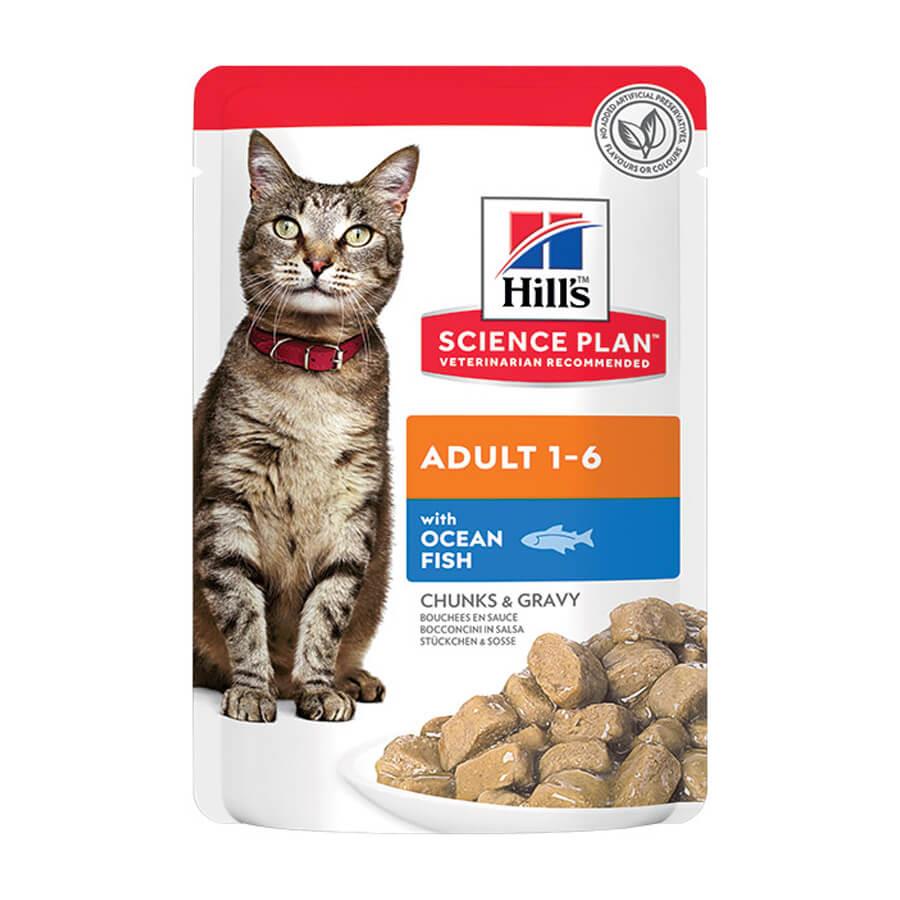 Hills Chunks & Gravy Okyanus Balıklı Yetişkin Kedi Konservesi 85 Gr, Yetişkin Kedi Yaş Mama, Hills