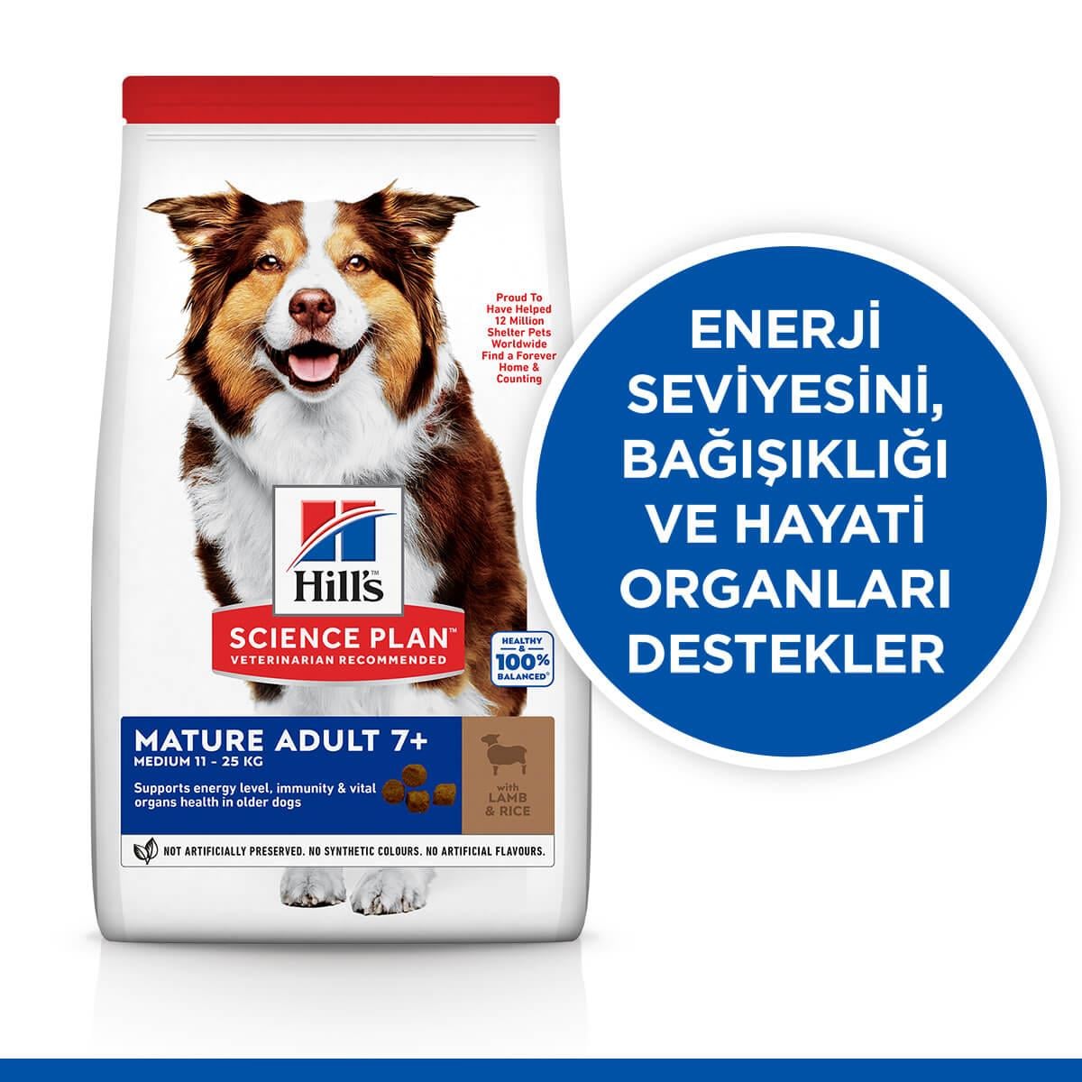 Hills Mature +7 Kuzu Etli Yaşlı Köpek Maması 2.5 Kg, Yaşlı Köpek Maması, Hills