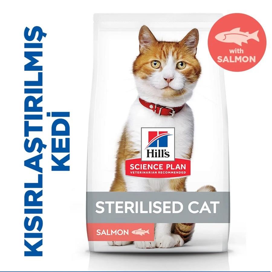 Hill's SP Somon Kısırlaştırılmış Yetişkin Kedi Maması 1.5KG, Kısırlaştırılmış Kedi Maması, Hills