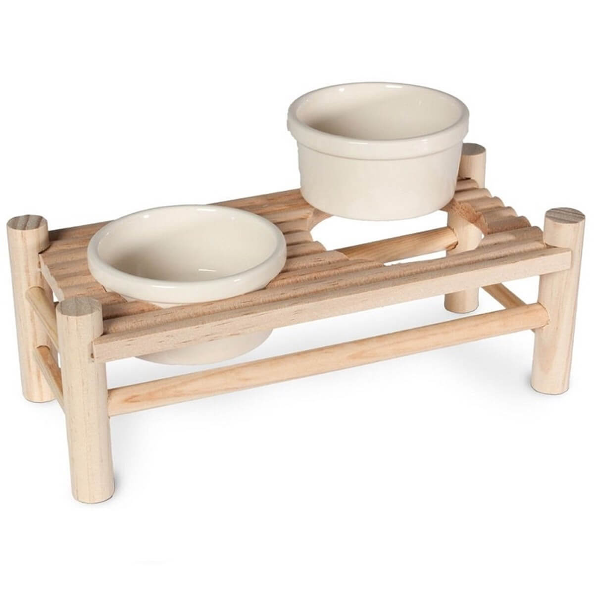 Karlie Ahşap İkili Kemirgen Yemek Masası 24x10x8 cm