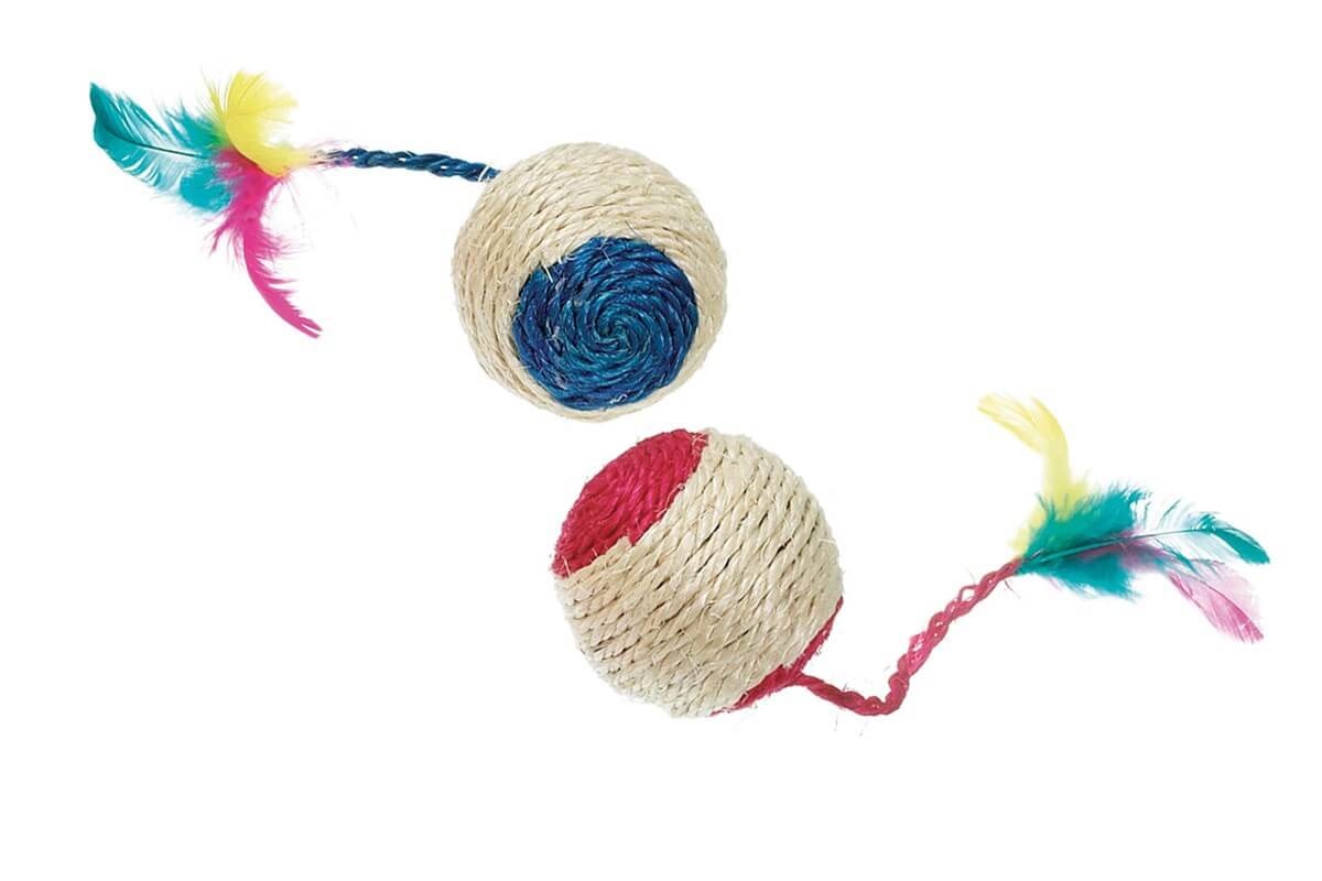 Karlie Çıngıraklı Hasır Top Kedi Oyuncağı 6cm