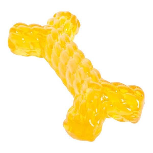 Karlie Play Sert Kauçuk Tırtıllı Köpek Diş Kaşıyıcı Kemik 14 Cm, Kauçuk Plastik Oyuncaklar, Karlie