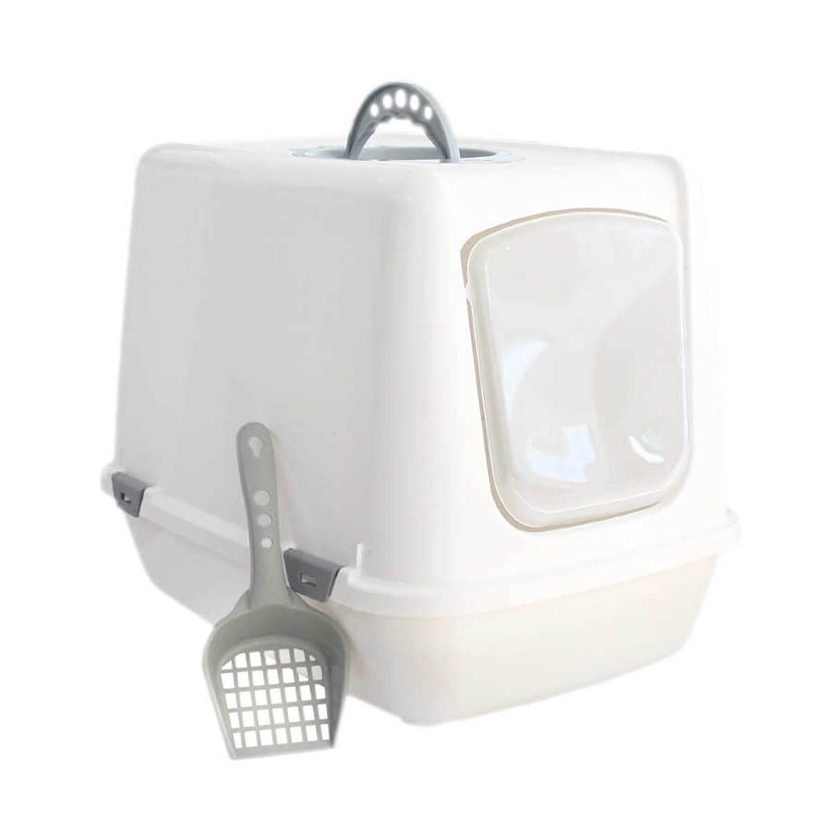 KB Kapalı Kedi Tuvaleti 37x50x40 cm Beyaz