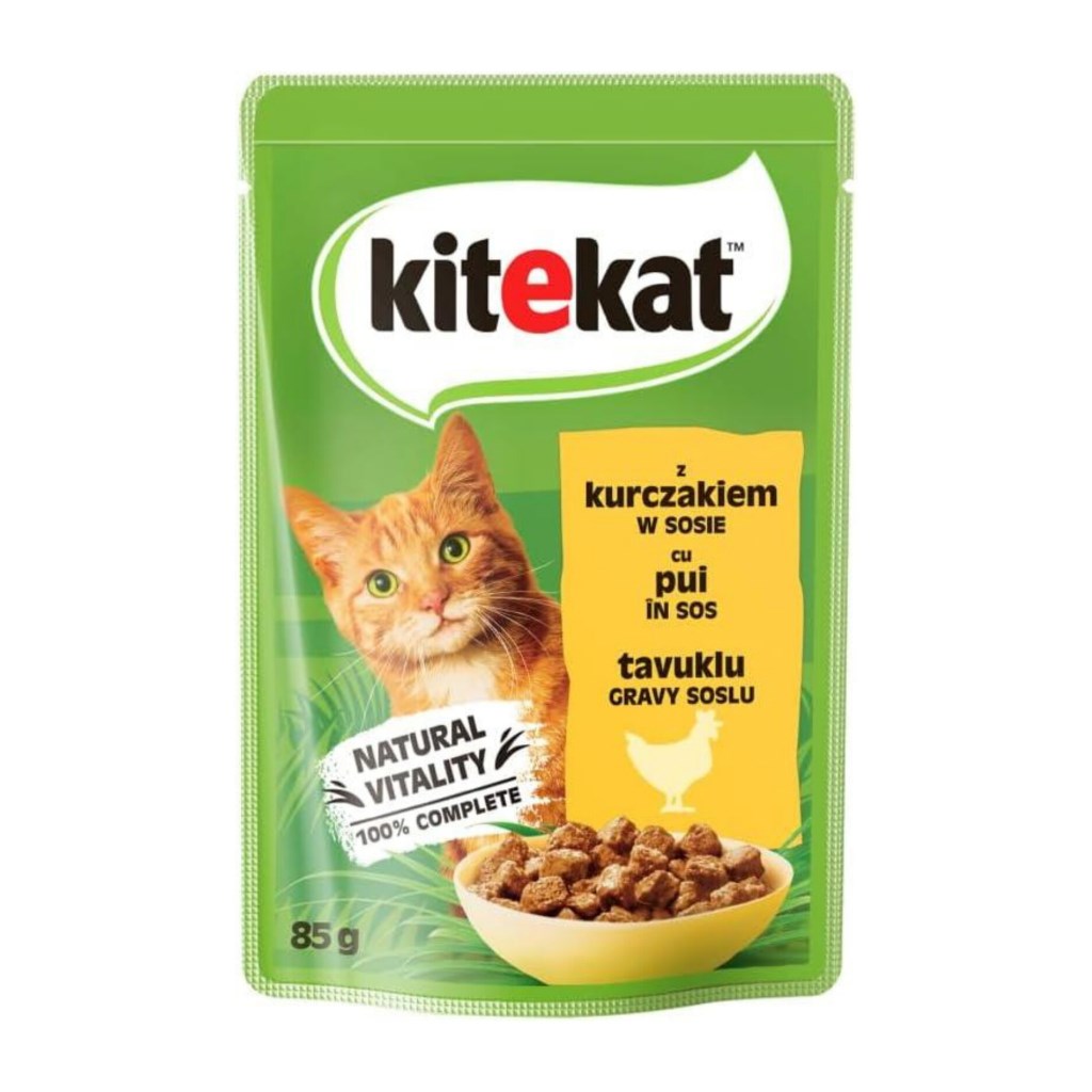 Kitekat Gravy Sos İçinde Tavuklu Yetişkin Kedi Konservesi 85gr, KATEGORİSİZ, Kitekat