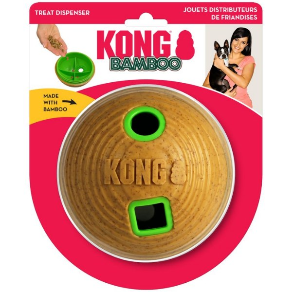 KONG Bamboo Feeder Top Ödül Maması Dağıtma Oyuncağı M, Kumaş ve Peluş Oyuncaklar, Kong