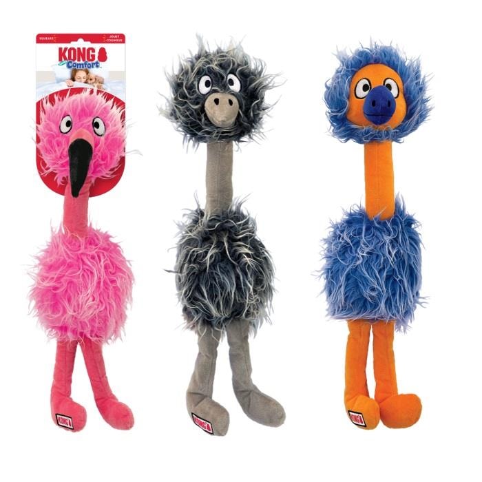 KONG Comfort Jumbo Bird Flamingo Şeklinde Peluş Köpek Oyuncağı XL, Kumaş ve Peluş Oyuncaklar, Kong