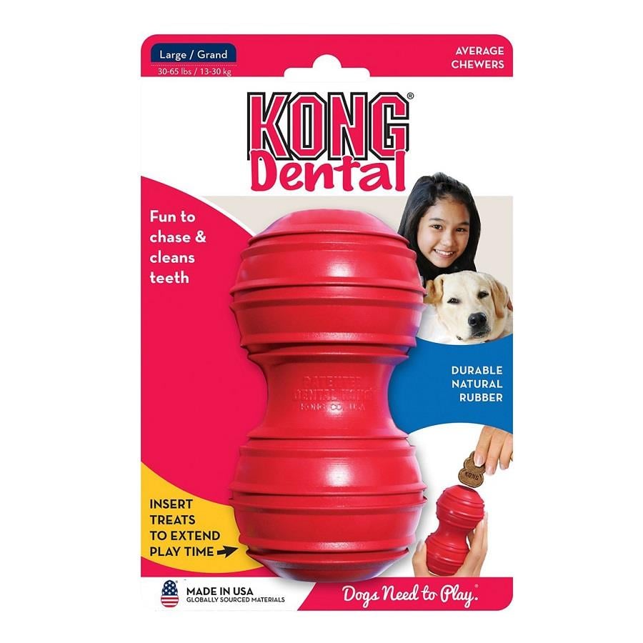 KONG Dental DişTemizliği Sağlayan Köpek Oyuncağı Large, Kauçuk Plastik Oyuncaklar, Kong