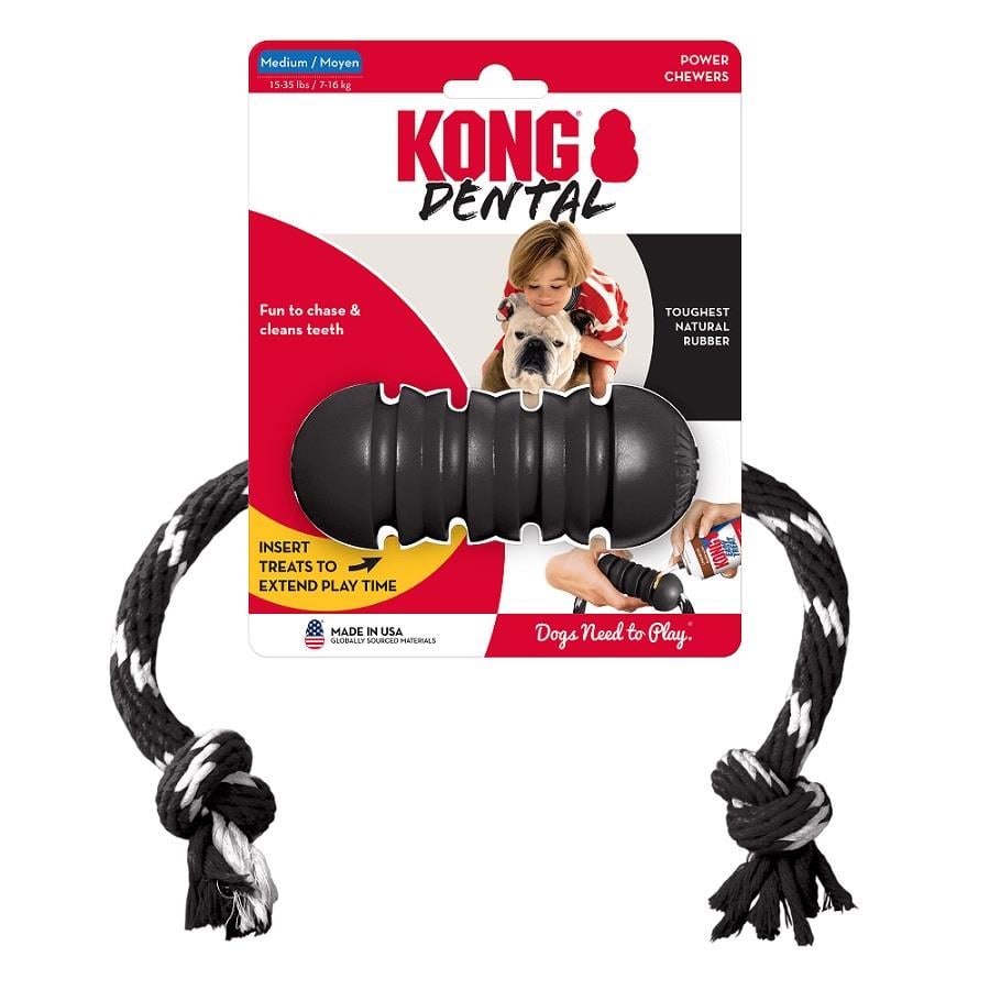 KONG Extreme Dental Köpek Oyuncağı Ultra Sert Medium, Kauçuk Plastik Oyuncaklar, Kong