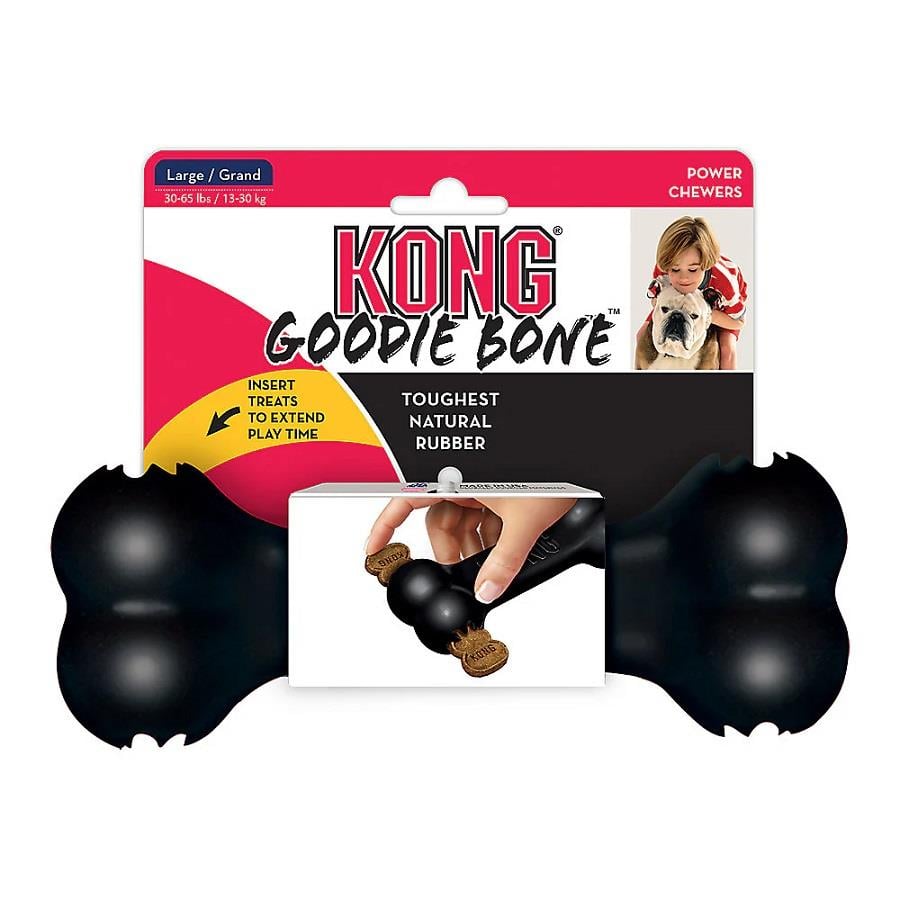 KONG Extreme Goodie Bone Kemik Şeklinde Oyuncağı Ultra Sert L, Kauçuk Plastik Oyuncaklar, Kong