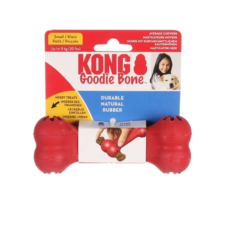 KONG Goodie Bone Kemik Şeklinde Köpek Oyuncağı Small, Kauçuk Plastik Oyuncaklar, Kong