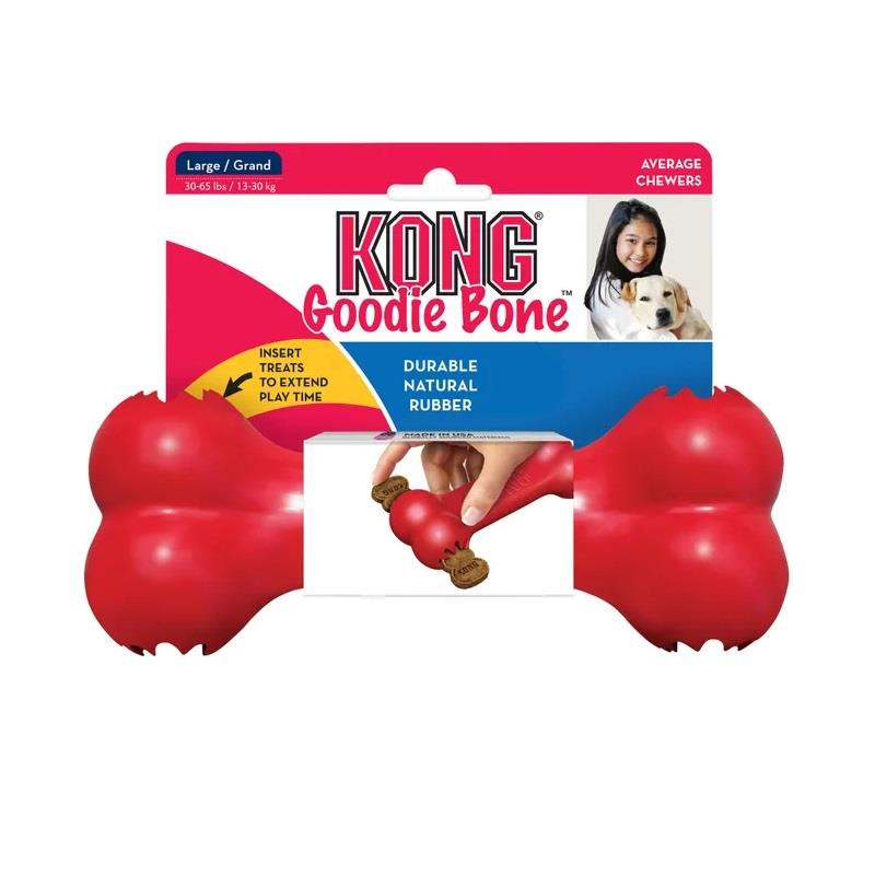 KONG Goodie Bone Kemik Şeklinde Köpek Oyuncağı Medium, Kauçuk Plastik Oyuncaklar, Kong