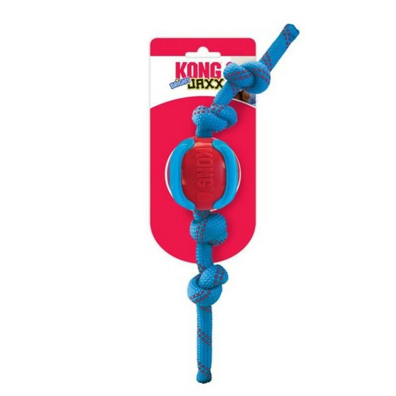 KONG Jaxx Brights İp Uzantılı Köpek Oyuncağı M, Köpek Ödül ve Oyun Topu, Kong