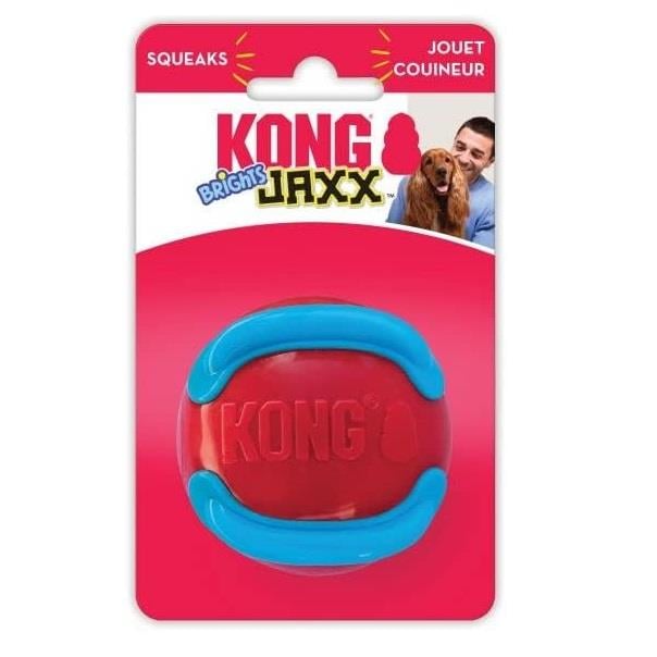 KONG Jaxx Brights Sandviç Şeklinde Köpek Oyuncağı Large, Köpek Ödül ve Oyun Topu, Kong