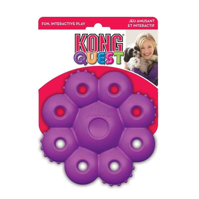 KONG Quest Star Çiçek Şeklinde Köpek Oyuncağı Small, Kauçuk Plastik Oyuncaklar, Kong