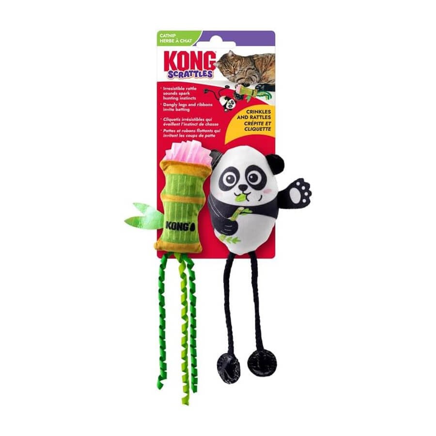 KONG Scrattles Peluş Panda & Bambu Kedi Oyuncağı 2'Li, KATEGORİSİZ, Kong