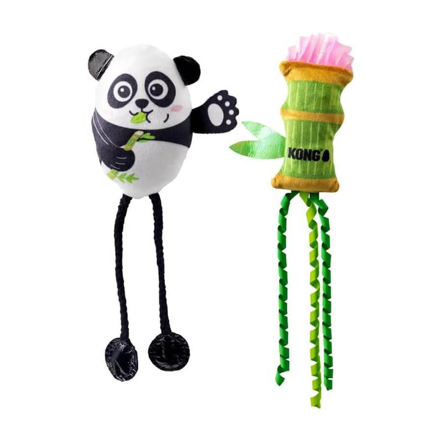 KONG Scrattles Peluş Panda & Bambu Kedi Oyuncağı 2'Li, KATEGORİSİZ, Kong