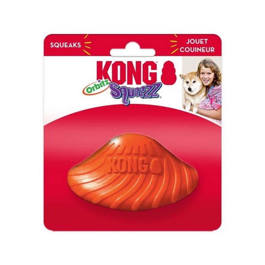 KONG Squeezz Orbitz Dönen Daire Şeklinde Köpek Oyuncağı S/M, Kauçuk Plastik Oyuncaklar, Kong
