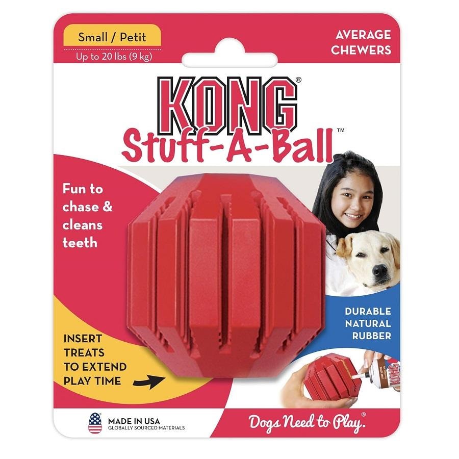 KONG Stuff-A-Ball Çok Amaçlı Köpek Oyuncağı Small, Kauçuk Plastik Oyuncaklar, Kong