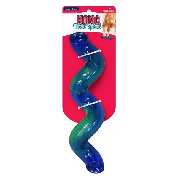 KONG Treat Spiral Ödül Maması Dağıtma Oyuncağı Large, Kauçuk Plastik Oyuncaklar, Kong