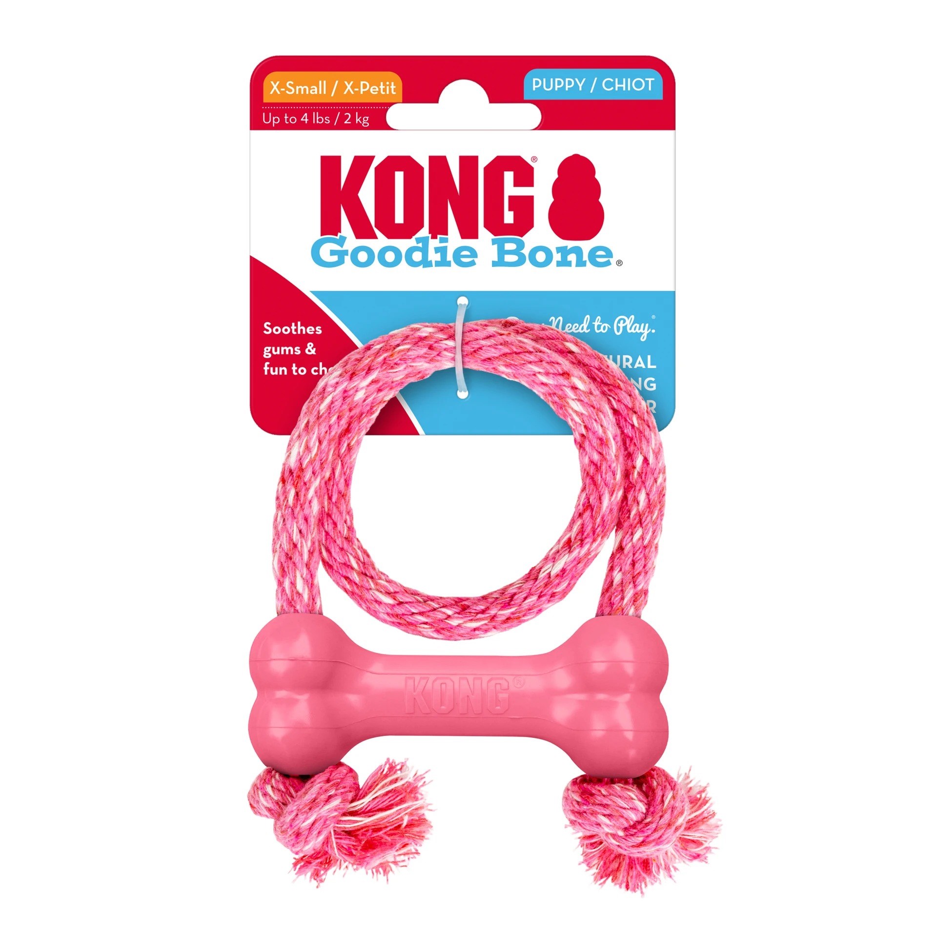 Kong Yavru Köpek İpli Diş Oyuncağı XS, Kumaş ve Peluş Oyuncaklar, Kong