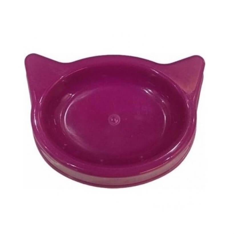 Kulaklı Kedi Mama Kabı Plastik 18 cm