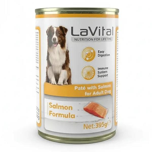 LaVital Somonlu Yetişkin Köpek Konservesi 395 gr, Yaş Yetişkin Köpek Maması, La Vital