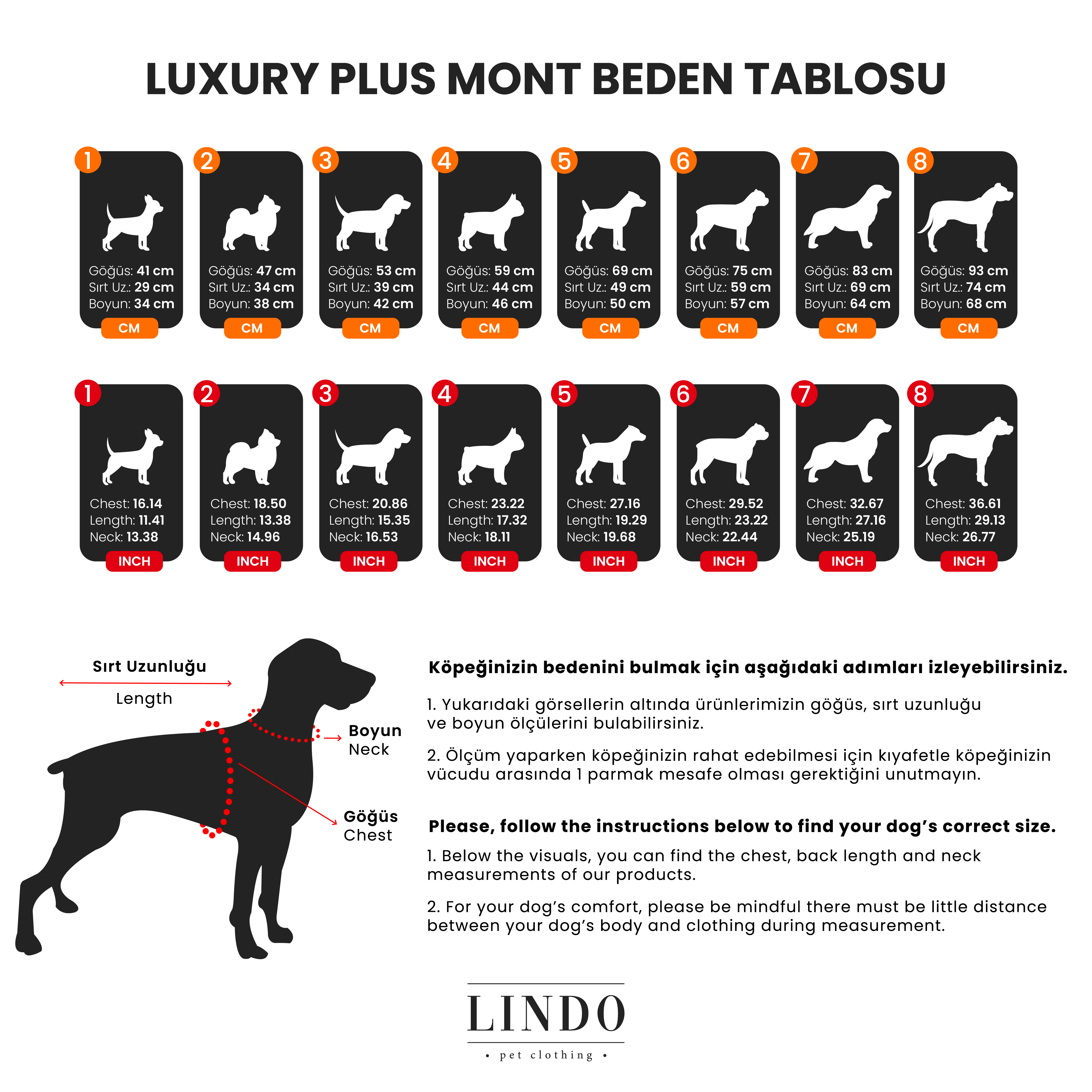 Lindo Luxury London Antrasit Beden 3, Köpek Kıyafetleri, Lindo