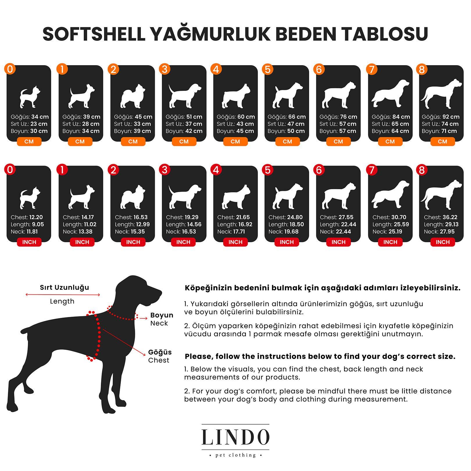 Lindo SoftShell Black Skull Yağmurluk Beden 5, Köpek Kıyafetleri, Lindo