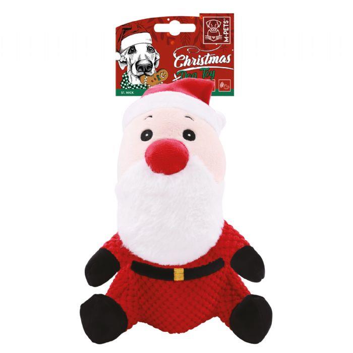 M-Pets Chirstmas Dog Toy St.Nick Socks Köpek Oyuncağı, Kumaş ve Peluş Oyuncaklar, M-Pets