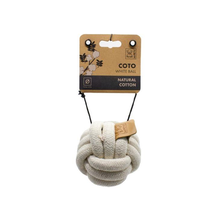 M-Pets Coto White Ball 9.5 Cm Örgü Top Köpek Oyuncağı, Köpek Ödül ve Oyun Topu, M-Pets