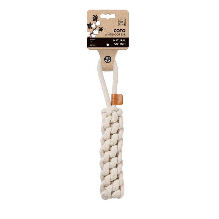 M-Pets Coto White Bar 34 Cm Örgü Top Köpek Oyuncağı, Köpek Diş İpleri, M-Pets