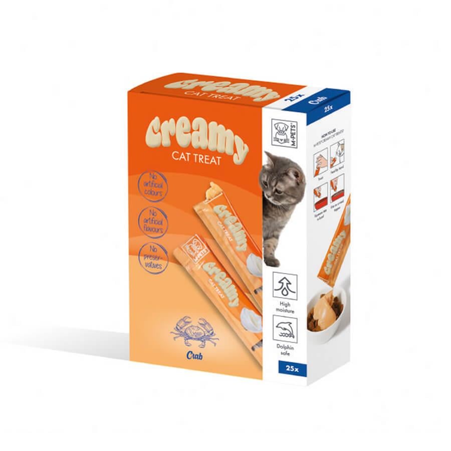 M-Pets Creamy Yengeçli Kedi Ödülü 25x15 GR, Kedi Ödül Maması, M-Pets