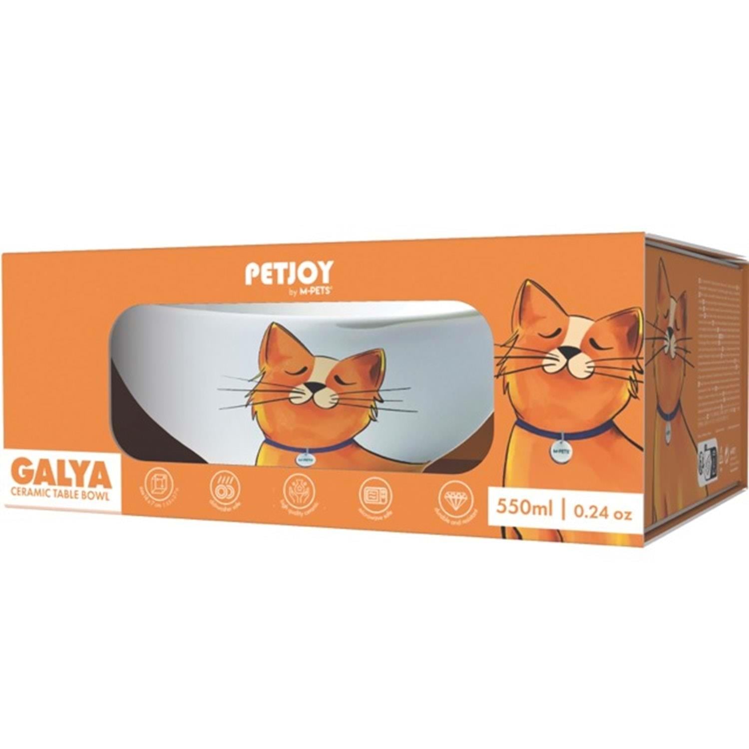 M-Pets Galya Seramik Mama Kabı 550 Ml, Seramik Mama ve Su Kabı, M-Pets