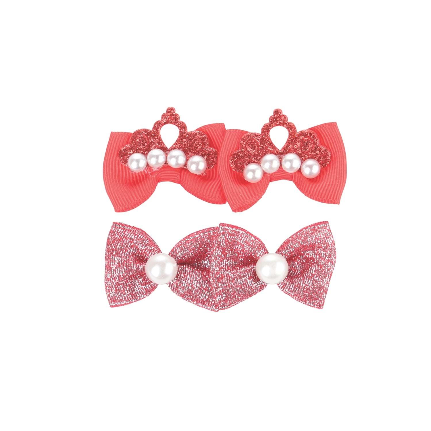 M-Pets Glam Köpekler İçin Aksesuar Boncuklu Toka Kırmızı, Köpek Kıyafetleri, M-Pets