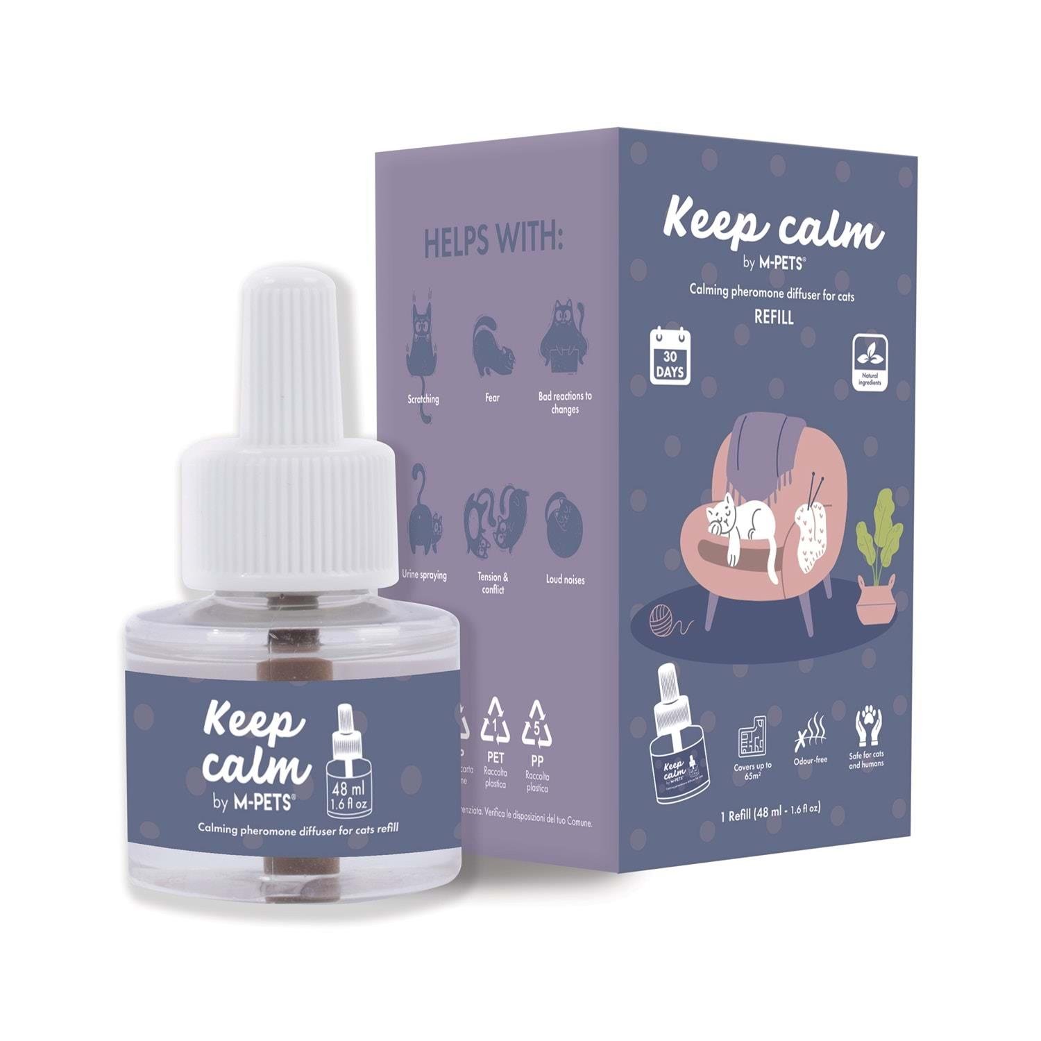 M-Pets Keep Calm Sakinleştirici Diffuser Yedek 48 Ml, Kedi Sakinleştirici, M-Pets
