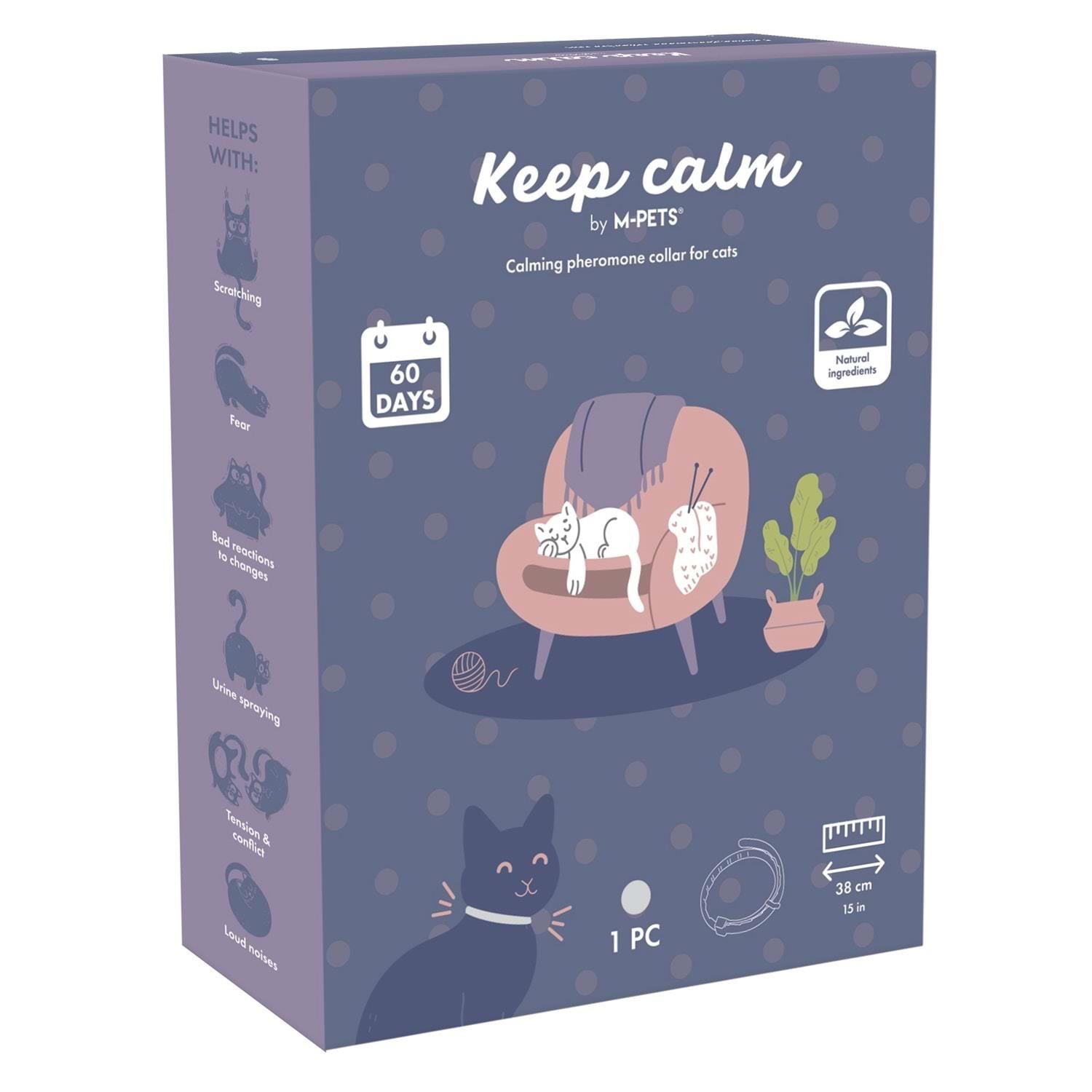 M-Pets Keep Calm Sakinleştirici Kedi Tasması, Kedi Sakinleştirici, M-Pets