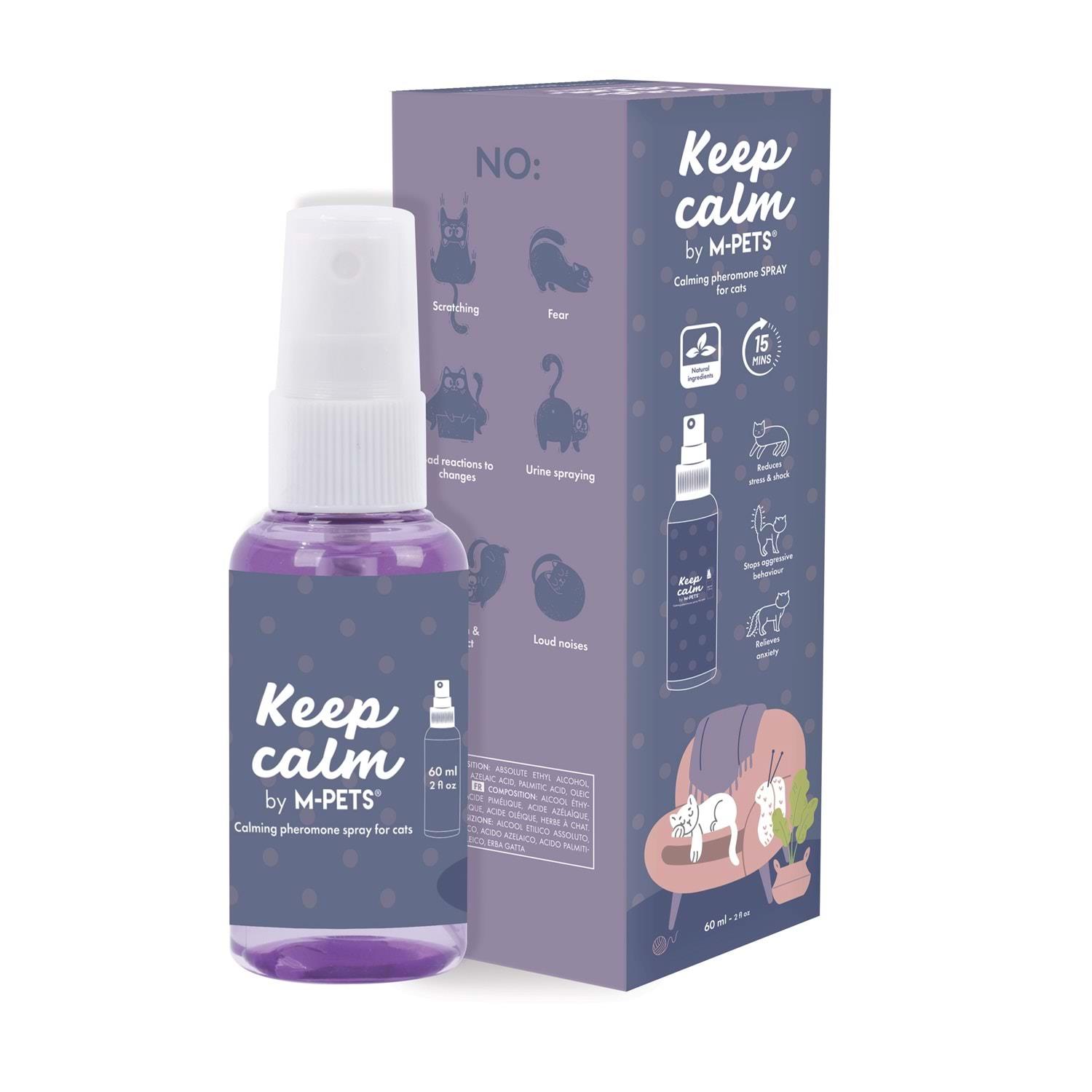 M-Pets Keep Calm Sakinleştirici Sprey 60 Ml, Kedi Sakinleştirici, M-Pets