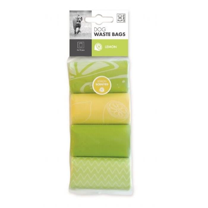 M-Pets Limon Kokulu Dışkı Toplama Poşeti 4x15 ad, Temizlik ve Banyo Ürünleri, M-Pets