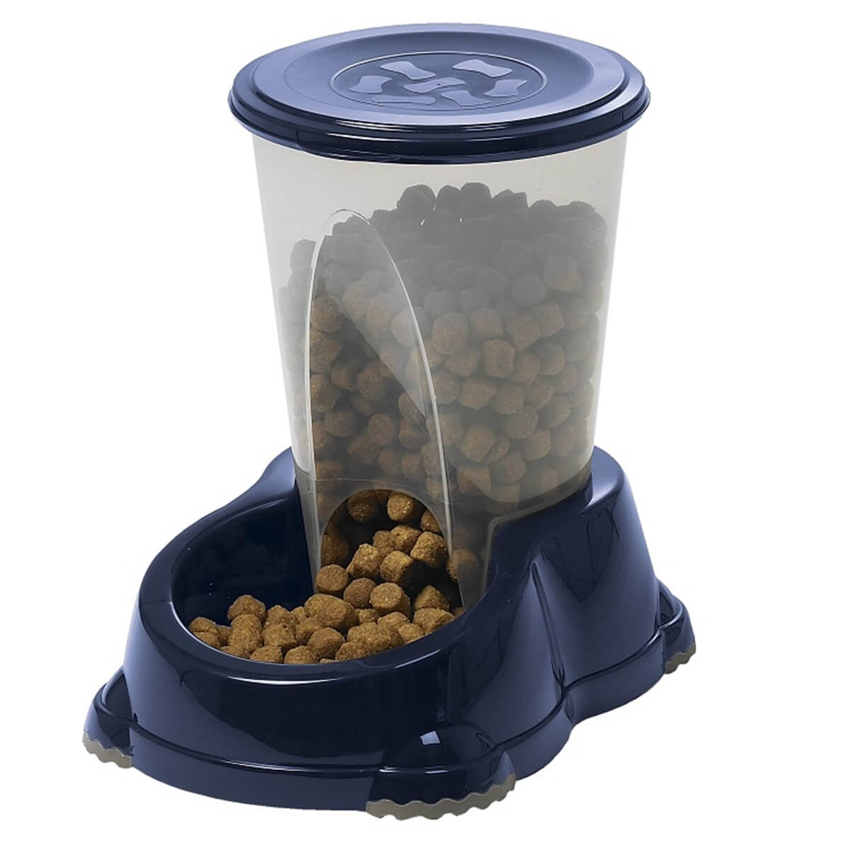 Maderna Saklamalı Köpek Mama Kabı 3 Lt Lacivert