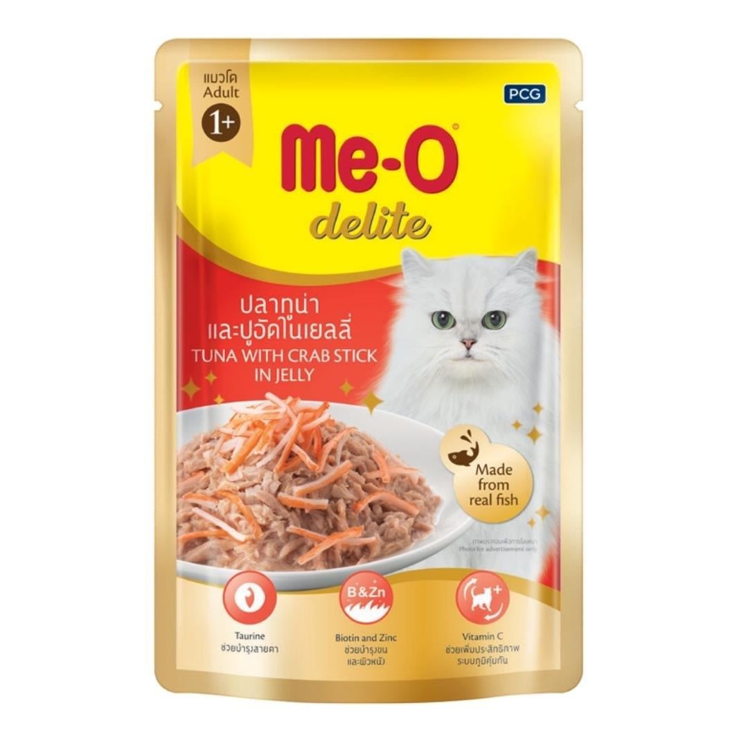 Me-O Delite Pouch Ton Balığı ve Yengeç Kedi Konservesi 70gr, Yetişkin Kedi Yaş Mama, ME-O