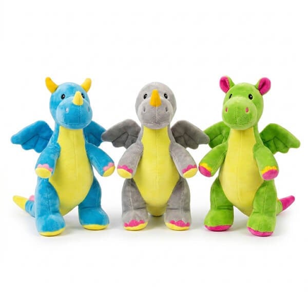 MerkoPets Ejderha Sesli Peluş Köpek Oyuncağı 20cm, Kumaş ve Peluş Oyuncaklar, MerkoPets