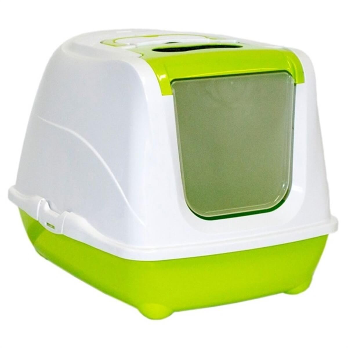 Moderna Flip Cat Filitreli Kapalı Kedi Tuvaleti 37x39x50 Cm Yeşil